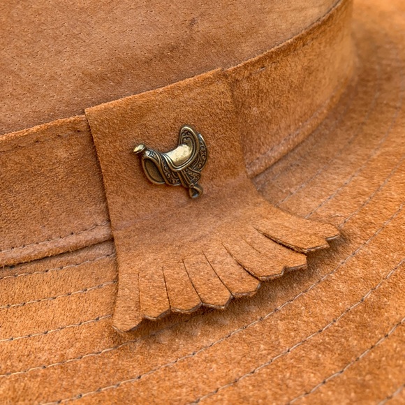 Genuine Suede Leather Hat - Picture 4 of 5
